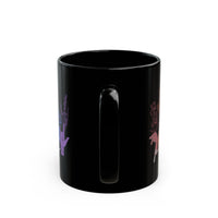 Load image into Gallery viewer, Pride Floral Hands Mug | Black Ceramic Rainbow Bouquet Mug