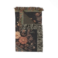 Load image into Gallery viewer, Vintage Floral Tapestry Woven Blanket | Antique Bloom Throw