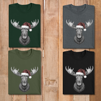 Load image into Gallery viewer, Santa Hat Moose | Christmas Moose
