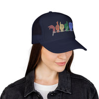 Load image into Gallery viewer, Pride ASL Hands Foam Trucker Hat | Rainbow Sign Language Cap