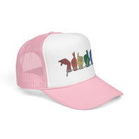 Load image into Gallery viewer, Pride ASL Hands Foam Trucker Hat | Rainbow Sign Language Cap