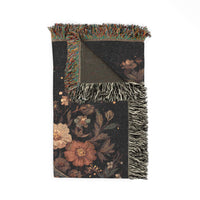 Load image into Gallery viewer, Vintage Floral Tapestry Woven Blanket | Antique Bloom Throw