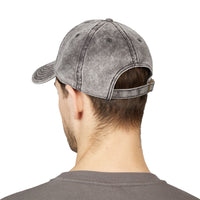 Load image into Gallery viewer, Vintage Embroidered Wolf Cap — Distressed Grey Baseball Hat