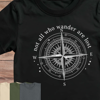 Load image into Gallery viewer, Wander Shirt Compass Not All Who Wander Tee