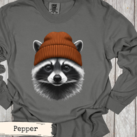 Load image into Gallery viewer, Raccoon Beanie Shirt