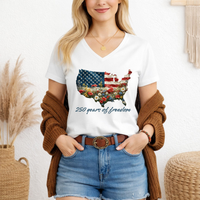 Load image into Gallery viewer, USA Flag 250 Shirt - Patriotic V Neck Shirt