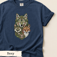 Load image into Gallery viewer, Woodland Animal Art – Botanical Fox Wolf Otter Nature Print
