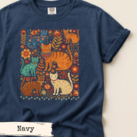 Load image into Gallery viewer, Cat Nature Shirt – Botanical Woodland Design for Cat Lovers