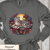 Load image into Gallery viewer, Nature Lover Shirt Snow Leopard Wildlife Design Rustic Mountain Apparel Wilderness Adventure Fashion Forest Animal Print Tee Outdoor Enthusiast Gift Wild Cat Graphic Design Botanical Elements Style Earthy Nature Theme Clothing Artistic