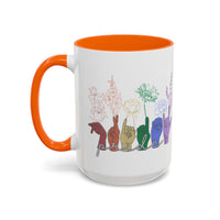 Load image into Gallery viewer, Rainbow ASL Hands with Flowers Mug | Accent Coffee Mug