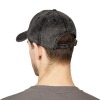 Load image into Gallery viewer, Vintage Embroidered Wolf Cap — Distressed Grey Baseball Hat