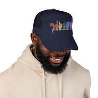 Load image into Gallery viewer, Pride ASL Hands Foam Trucker Hat | Rainbow Sign Language Cap