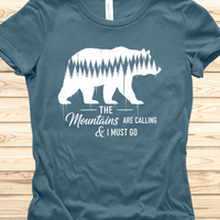 Load image into Gallery viewer, Mountain Bear Shirt Hiking Forest Outdoors Tee