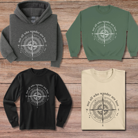 Load image into Gallery viewer, Wander Shirt Compass Not All Who Wander Tee