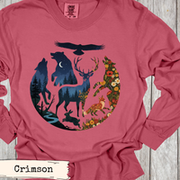 Load image into Gallery viewer, Forest Night Wildlife Shirt
