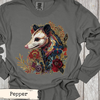 Load image into Gallery viewer, Opossum Floral Art Design