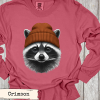 Load image into Gallery viewer, Raccoon Beanie Shirt