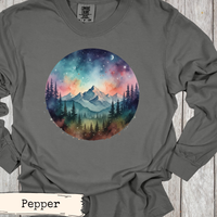 Load image into Gallery viewer, Watercolor Mountain Forest