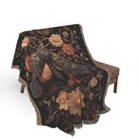 Load image into Gallery viewer, Vintage Floral Tapestry Woven Blanket | Antique Bloom Throw