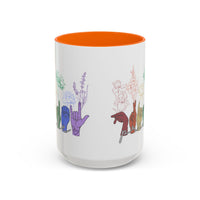 Load image into Gallery viewer, Rainbow ASL Hands with Flowers Mug | Accent Coffee Mug