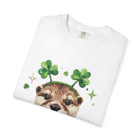 Load image into Gallery viewer, Otter Wearing Shamrocks T-shirt | St. Patrick's Day Lucky Elephant Tee