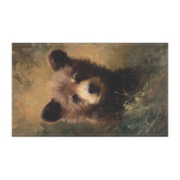 Load image into Gallery viewer, Brown Bear Cub Painting Tea Towel | Rustic Woodland Kitchen Towel