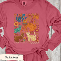 Load image into Gallery viewer, Cat Nature Shirt – Botanical Woodland Design for Cat Lovers