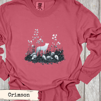 Load image into Gallery viewer, White Wolf Shirt Dark Forest Gothic Nature Art