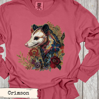 Load image into Gallery viewer, Opossum Floral Art Design
