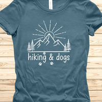 Load image into Gallery viewer, Hiking Dogs Shirt Mountain Dog Lover Tee