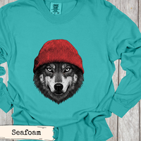 Load image into Gallery viewer, Wolf Beanie Shirt