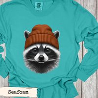 Load image into Gallery viewer, Raccoon Beanie Shirt