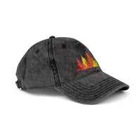 Load image into Gallery viewer, Vintage Embroidered Fall Trees Cap — Washed Grey Dad Hat