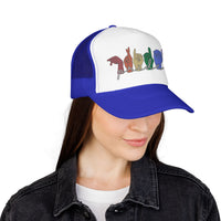 Load image into Gallery viewer, Pride ASL Hands Foam Trucker Hat | Rainbow Sign Language Cap