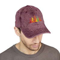 Load image into Gallery viewer, Vintage Embroidered Fall Trees Cap — Washed Grey Dad Hat