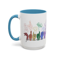 Load image into Gallery viewer, Rainbow ASL Hands with Flowers Mug | Accent Coffee Mug