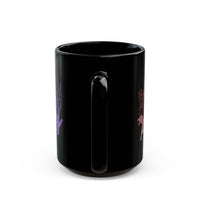 Load image into Gallery viewer, Pride Floral Hands Mug | Black Ceramic Rainbow Bouquet Mug