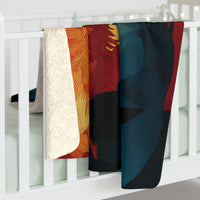 Load image into Gallery viewer, Howling Wolf Campfire Sherpa Blanket | Moonlit Forest Fleece