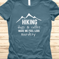 Load image into Gallery viewer, Hiking Shirt Funny Dogs Coffee Outdoors Tee