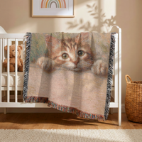 Load image into Gallery viewer, Custom Pet Blanket – Personalized Name Embroidered Woven Cotton