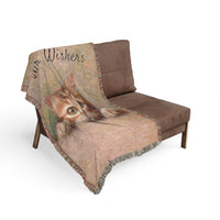 Load image into Gallery viewer, Peekaboo Tabby Cat Woven Blanket | Personalized Name Option, Cozy Throw