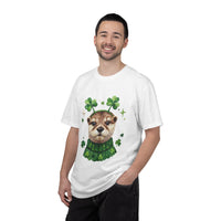 Load image into Gallery viewer, Otter Wearing Shamrocks T-shirt | St. Patrick's Day Lucky Elephant Tee