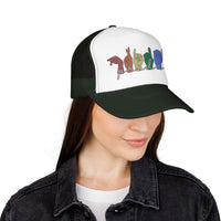 Load image into Gallery viewer, Pride ASL Hands Foam Trucker Hat | Rainbow Sign Language Cap
