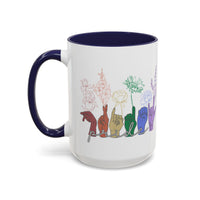 Load image into Gallery viewer, Rainbow ASL Hands with Flowers Mug | Accent Coffee Mug
