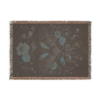 Load image into Gallery viewer, Vintage Floral Tapestry Woven Blanket | Antique Bloom Throw