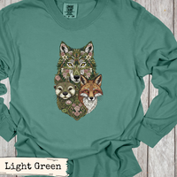 Load image into Gallery viewer, Woodland Animal Art – Botanical Fox Wolf Otter Nature Print