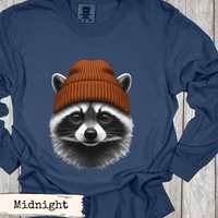 Load image into Gallery viewer, Raccoon Beanie Shirt