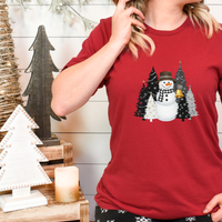Load image into Gallery viewer, Snowman Christmas, Merry Christmas, Classic Womens Crewneck T-shirt
