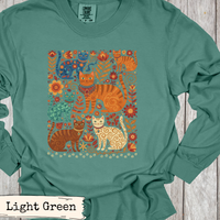 Load image into Gallery viewer, Cat Nature Shirt – Botanical Woodland Design for Cat Lovers