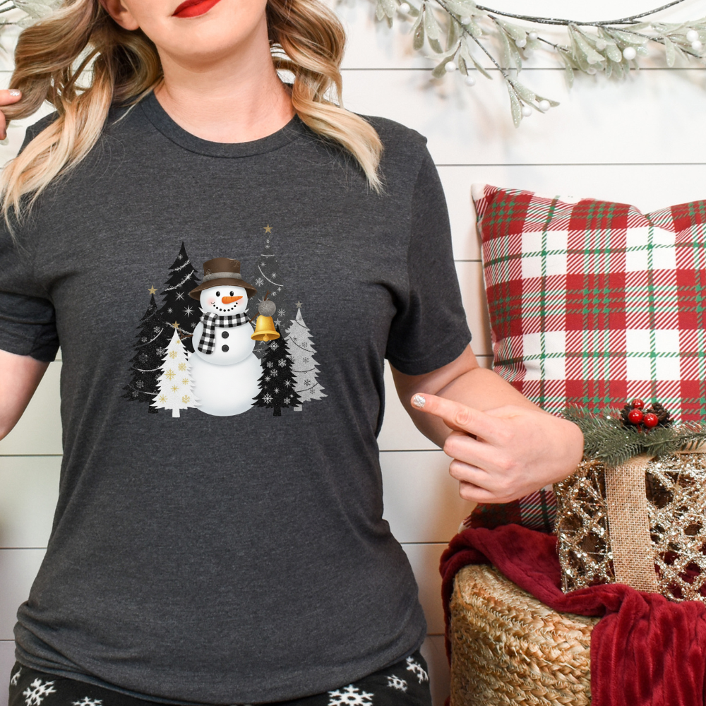 Snowman Christmas, Merry Christmas, Classic Womens Crewneck T-shirt